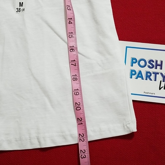 Zara White short sleeve tee with necklace attached Med. Casual Festival All-in-1 - Picture 7 of 8